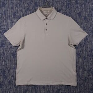 Brax Feel Good Pepe Polo Shirt Linen Cotton Blend Mens XL Runs Small White